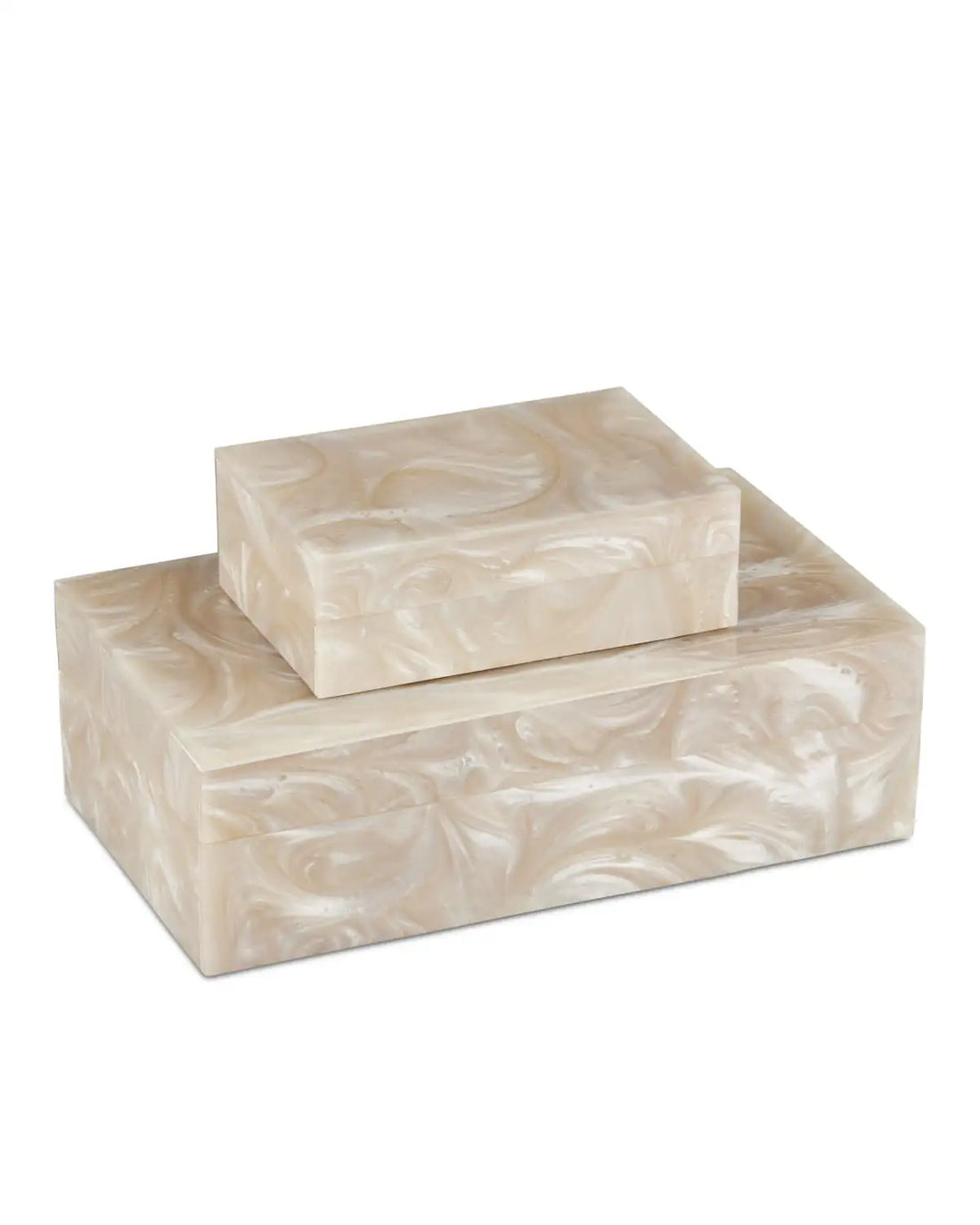 CURREY & COMPANY PERLAS SWIRL BOX SET OF 2 - Decorative Accents
