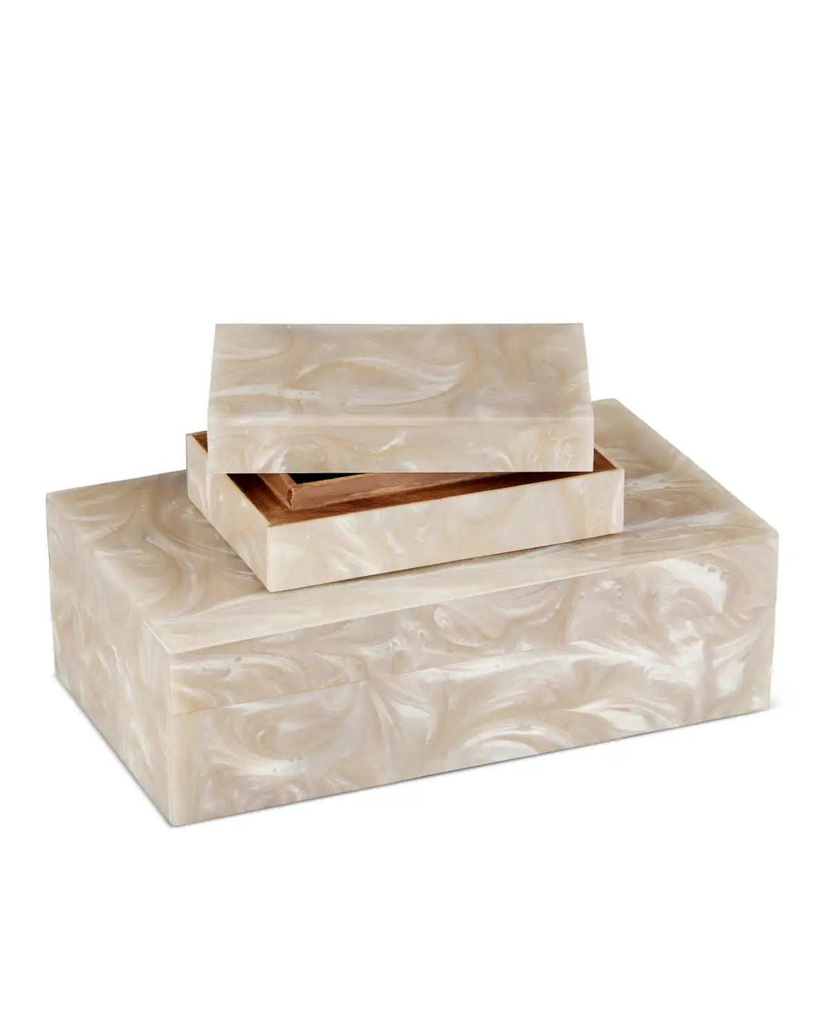 CURREY & COMPANY PERLAS SWIRL BOX SET OF 2 - Decorative Accents