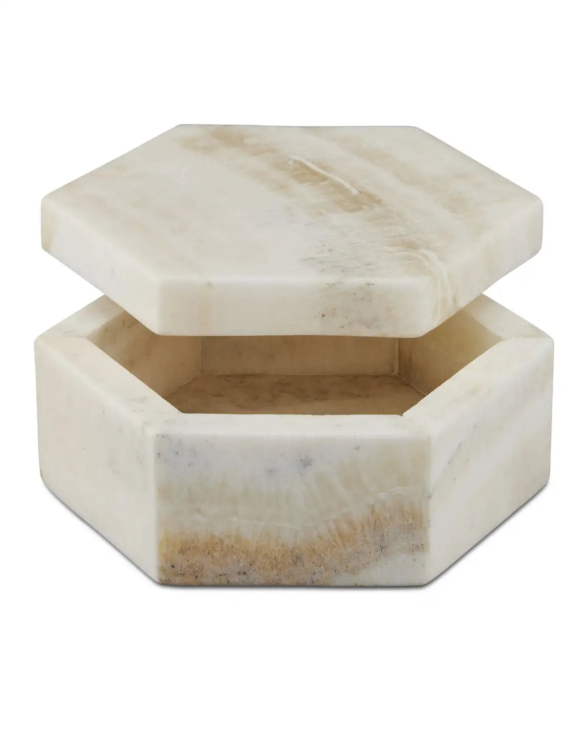 CURREY & COMPANY ARCO ONYX HEXAGON BOX - Decorative Accents