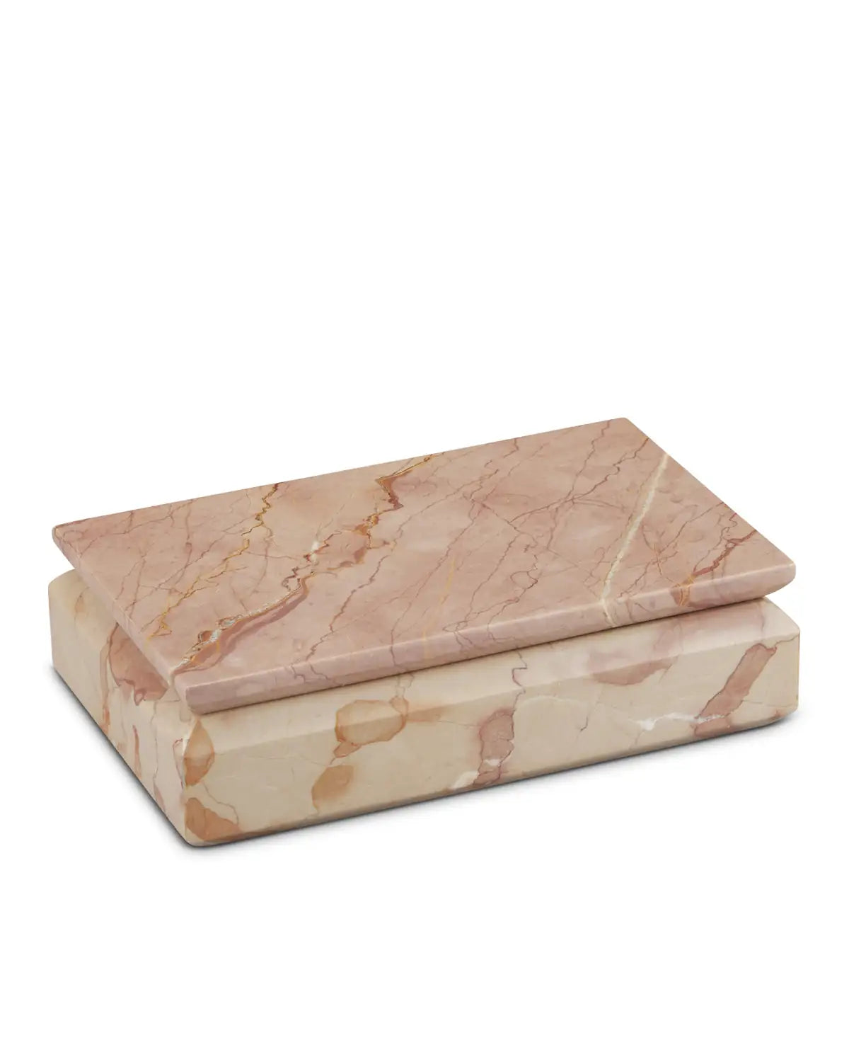 CURREY & COMPANY LESLIE ROSA MARBLE BOX - Decorative Accents