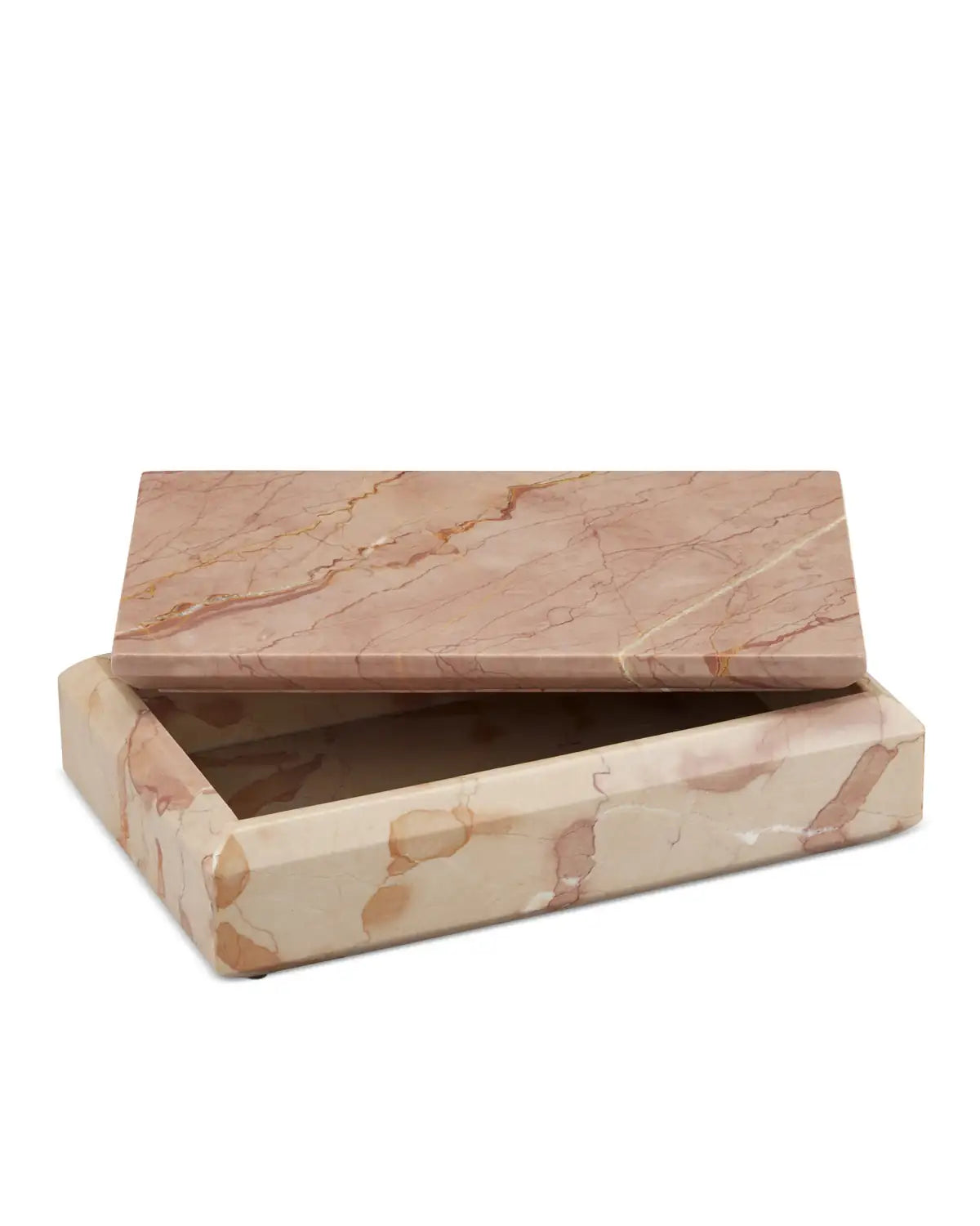 CURREY & COMPANY LESLIE ROSA MARBLE BOX - Decorative Accents