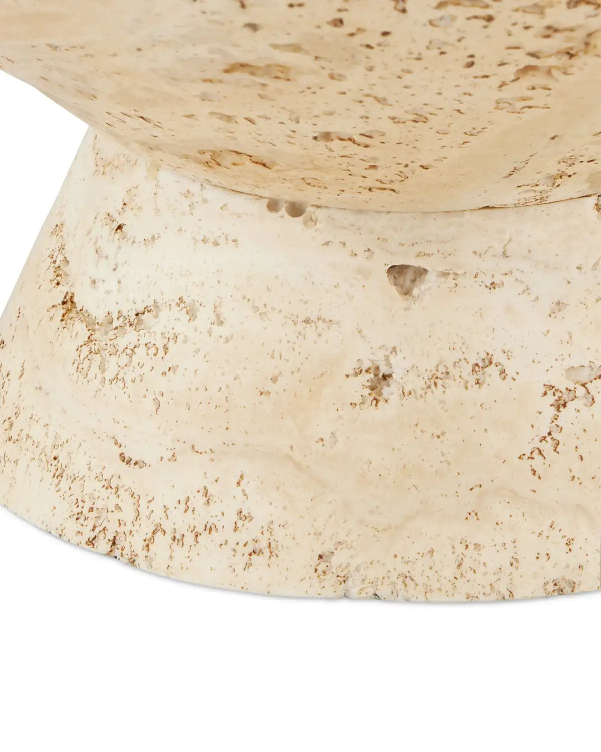 CURREY & COMPANY LUBO TRAVERTINE BOWL - Decorative Accents