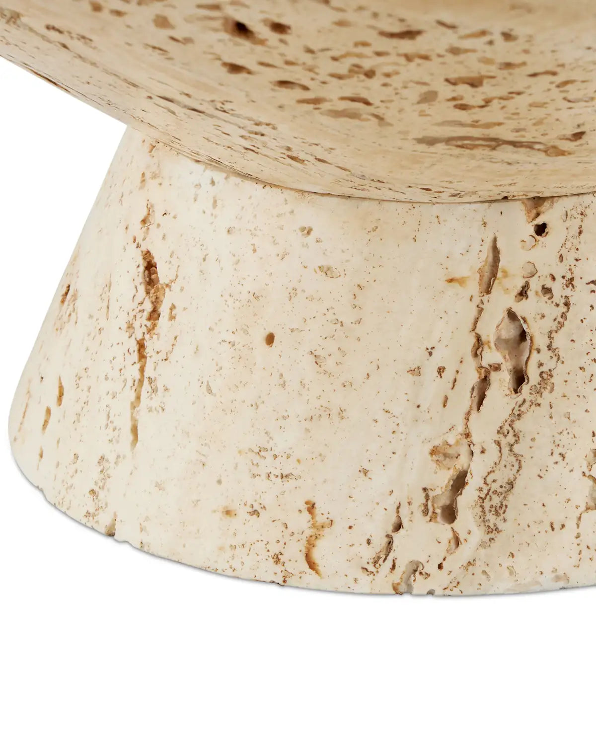 CURREY & COMPANY LUBO TRAVERTINE BOWL - Decorative Accents