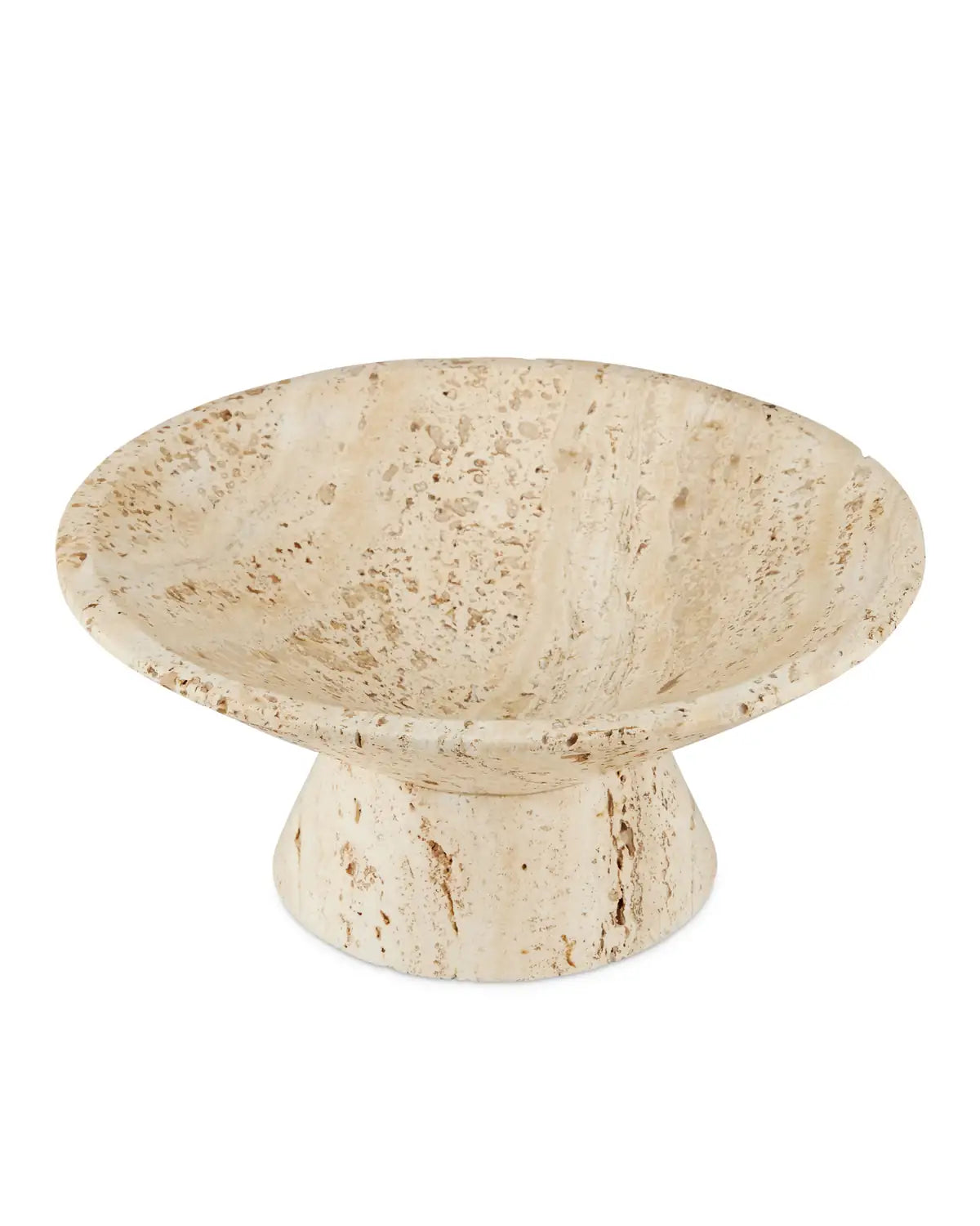 CURREY & COMPANY LUBO TRAVERTINE BOWL - Decorative Accents