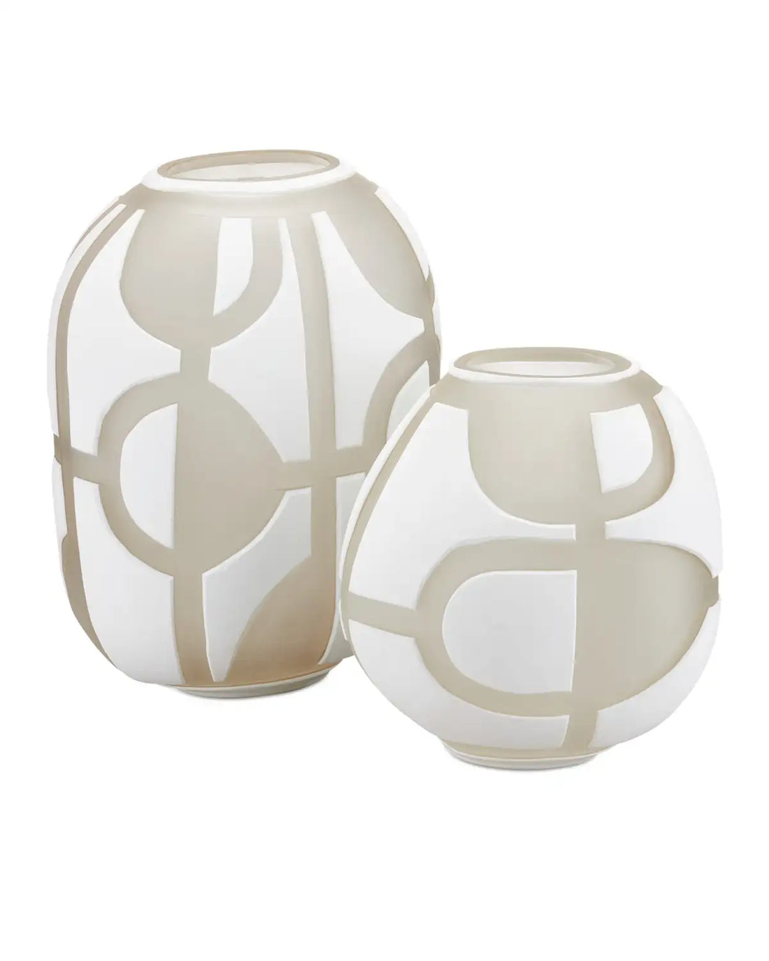 CURREY & COMPANY ART DECORTIF VASE SET OF 2 - Decorative Accents