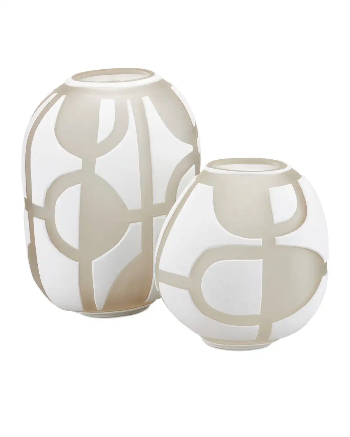 CURREY & COMPANY ART DECORTIF VASE SET OF 2 - Decorative Accents