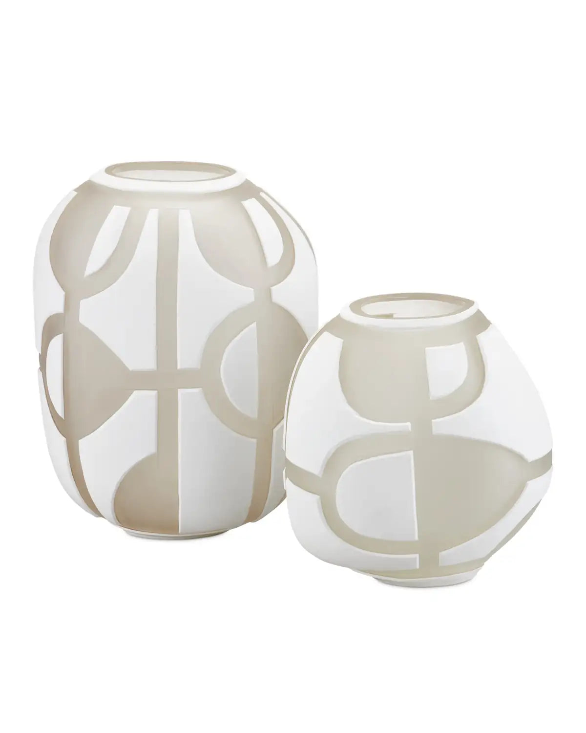 CURREY & COMPANY ART DECORTIF VASE SET OF 2 - Decorative Accents