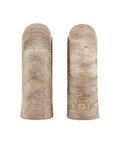 CURREY & COMPANY RUSSO TRAVERTINE OBJECT SET OF 2 - Decorative Accents