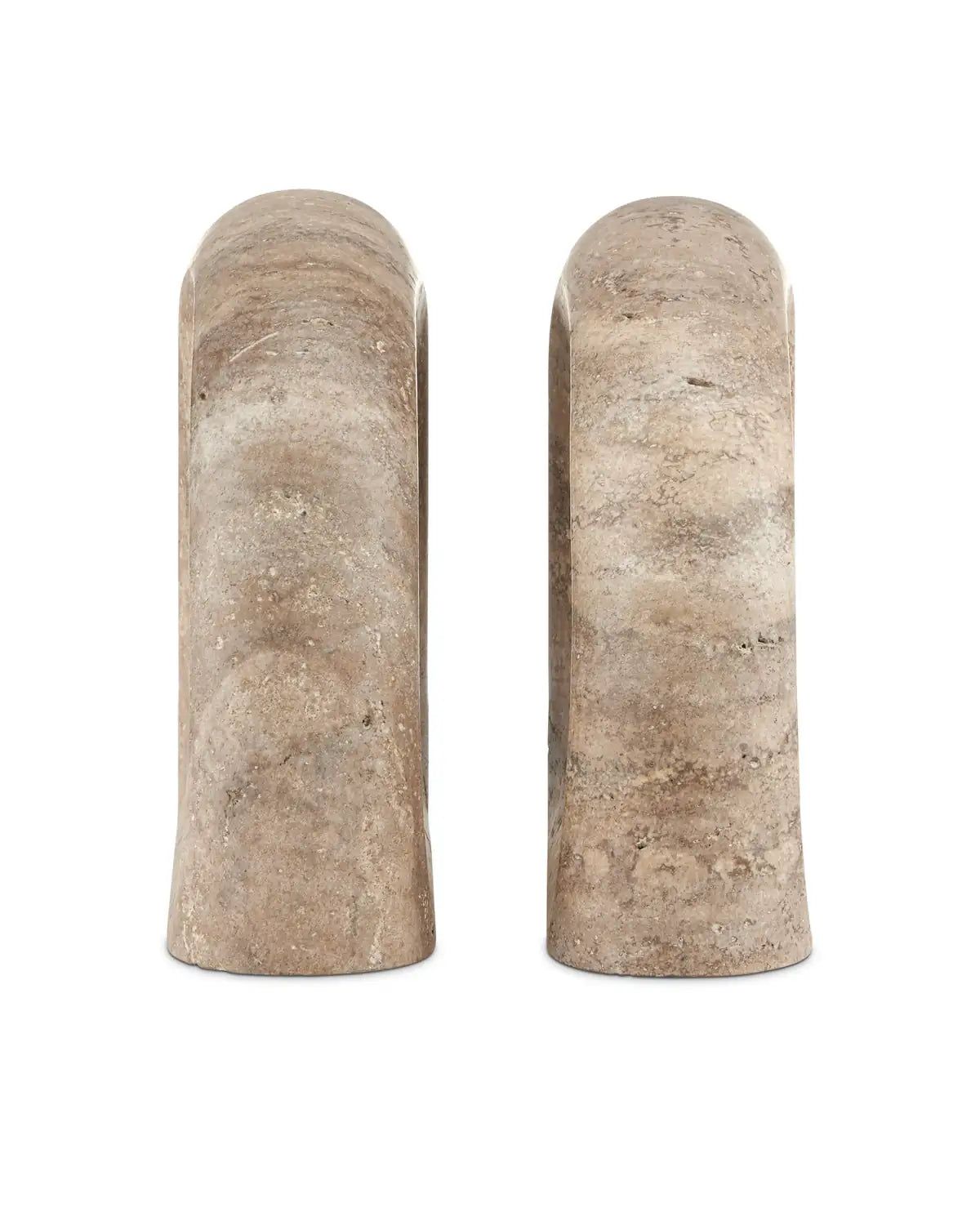 CURREY & COMPANY RUSSO TRAVERTINE OBJECT SET OF 2 - Decorative Accents