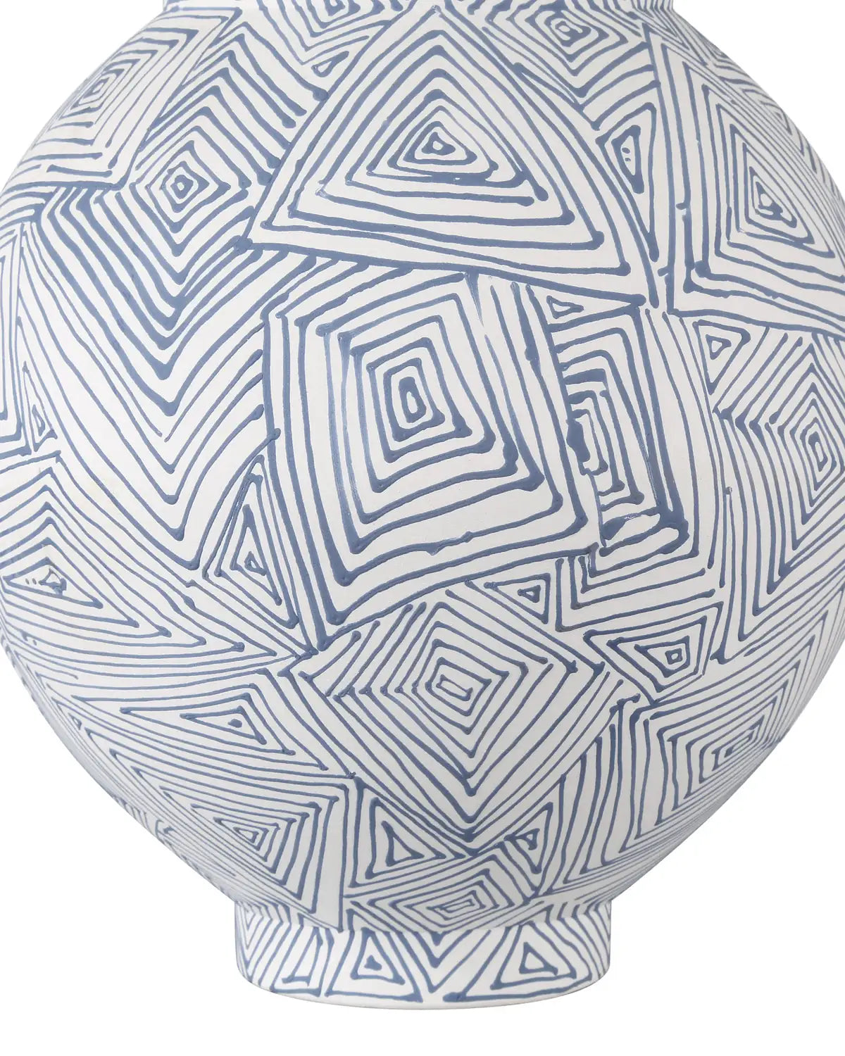 CURREY & COMPANY BLUE ZAG VASE - Decorative Accents
