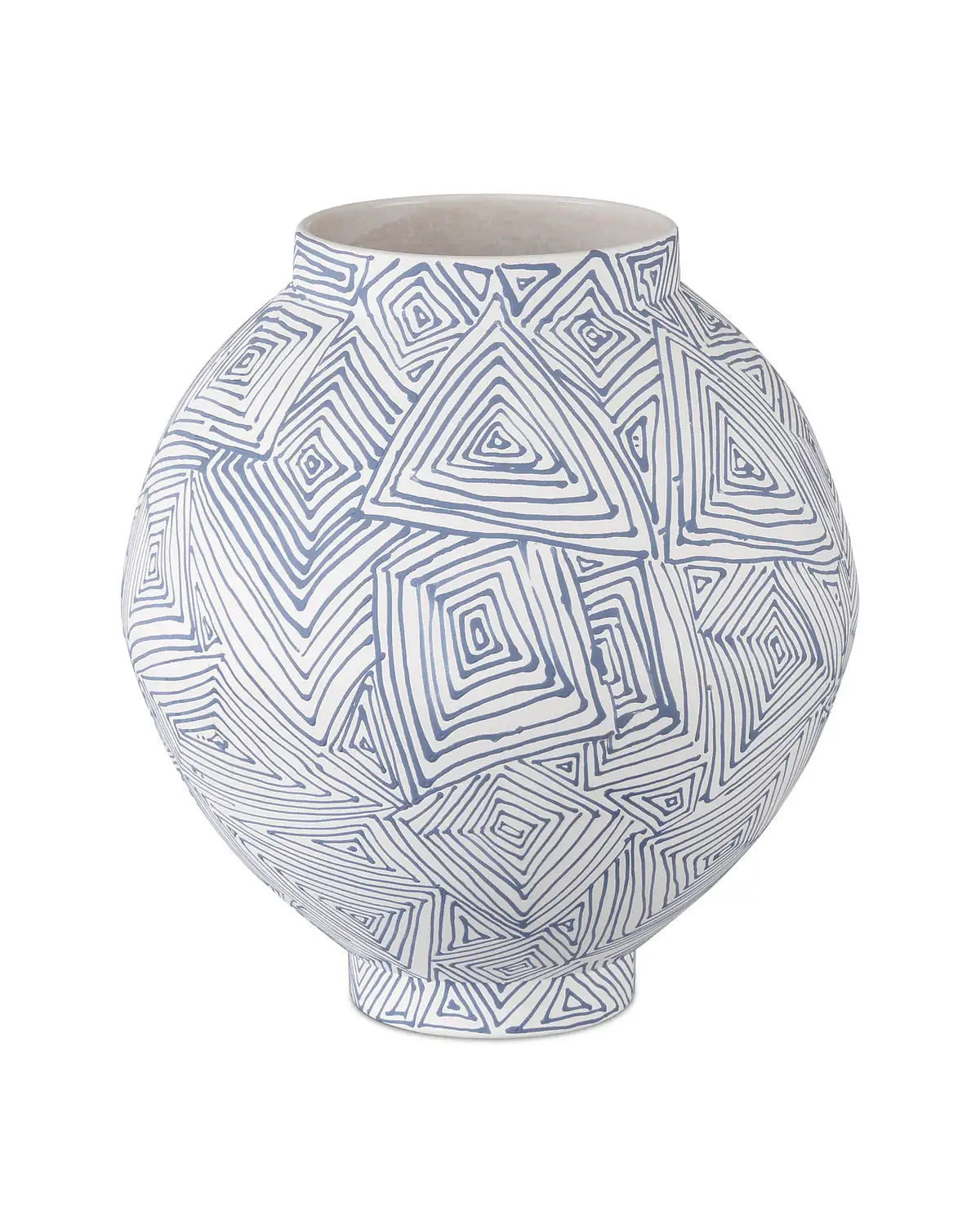 CURREY & COMPANY BLUE ZAG VASE - Decorative Accents