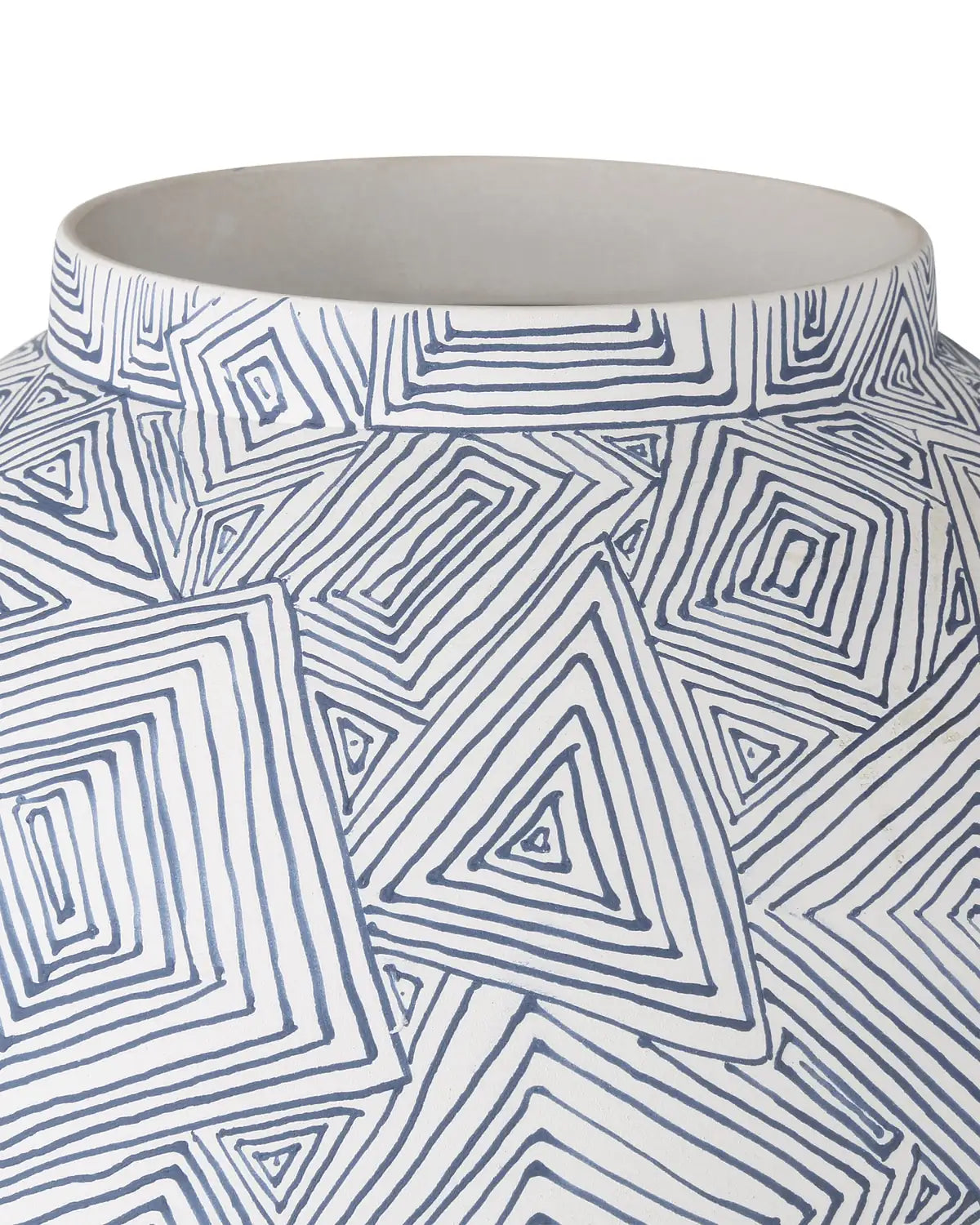 CURREY & COMPANY BLUE ZAG VASE - Decorative Accents