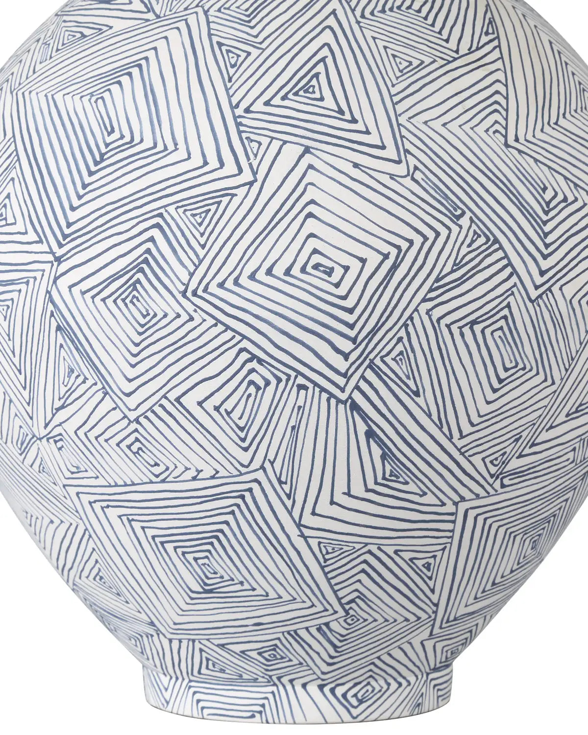 CURREY & COMPANY BLUE ZAG VASE - Decorative Accents