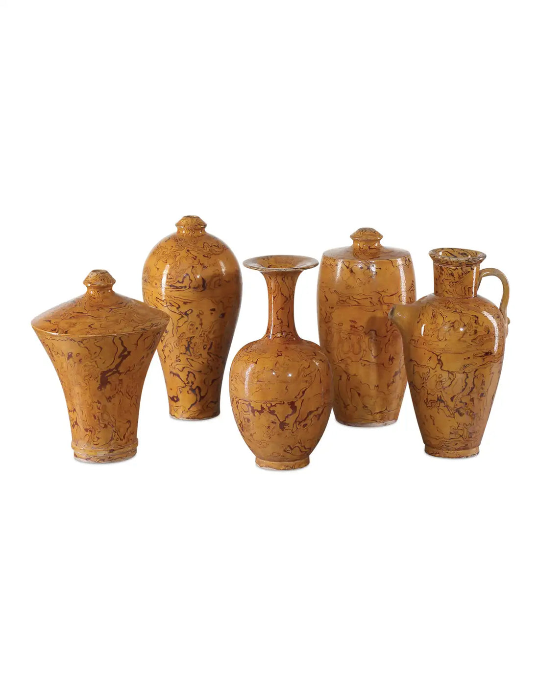 CURREY & COMPANY ROMULUS VASE SET OF 5 - Decorative Accents