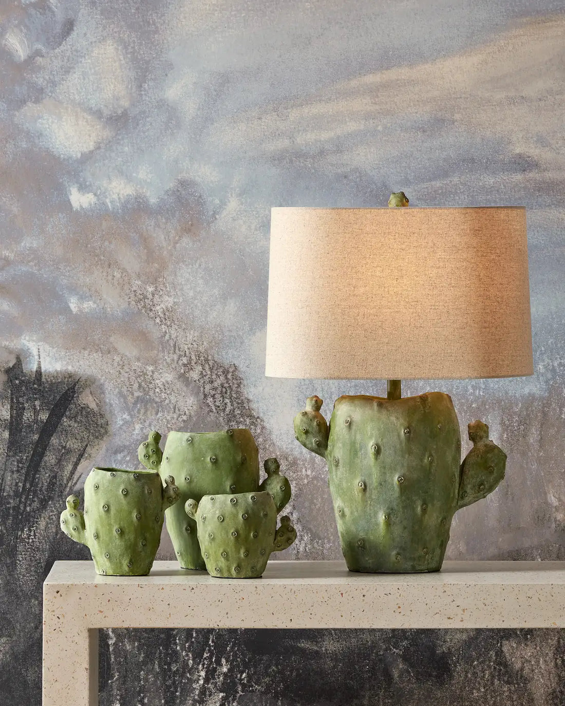 CURREY & COMPANY CACTUS VASE SET OF 3 - Decorative Accents