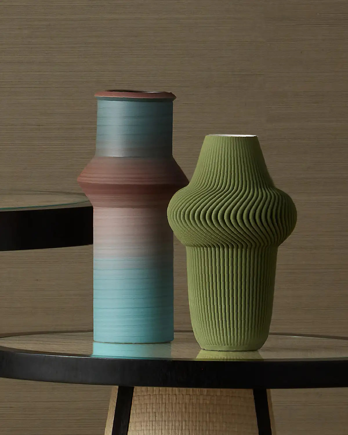 CURREY & COMPANY GREEN PLISSE VASE - Decorative Accents