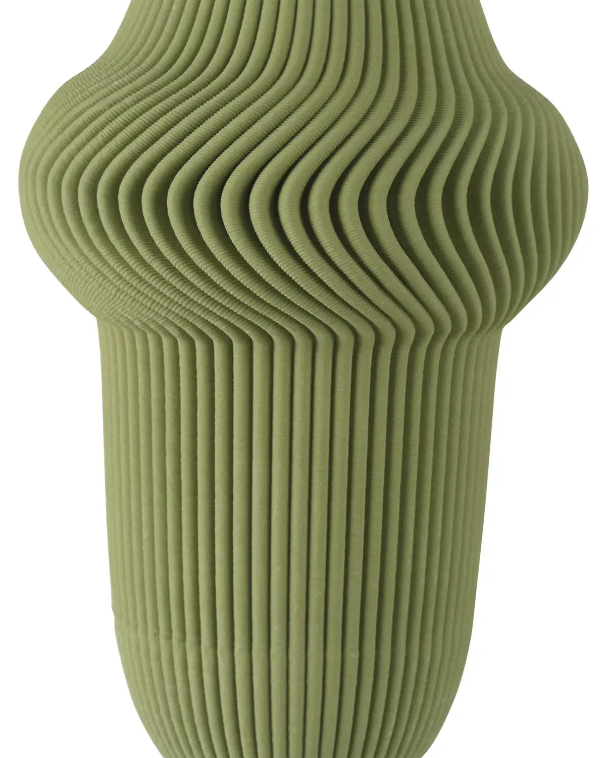 CURREY & COMPANY GREEN PLISSE VASE - Decorative Accents