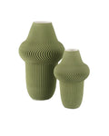 CURREY & COMPANY GREEN PLISSE VASE - Decorative Accents