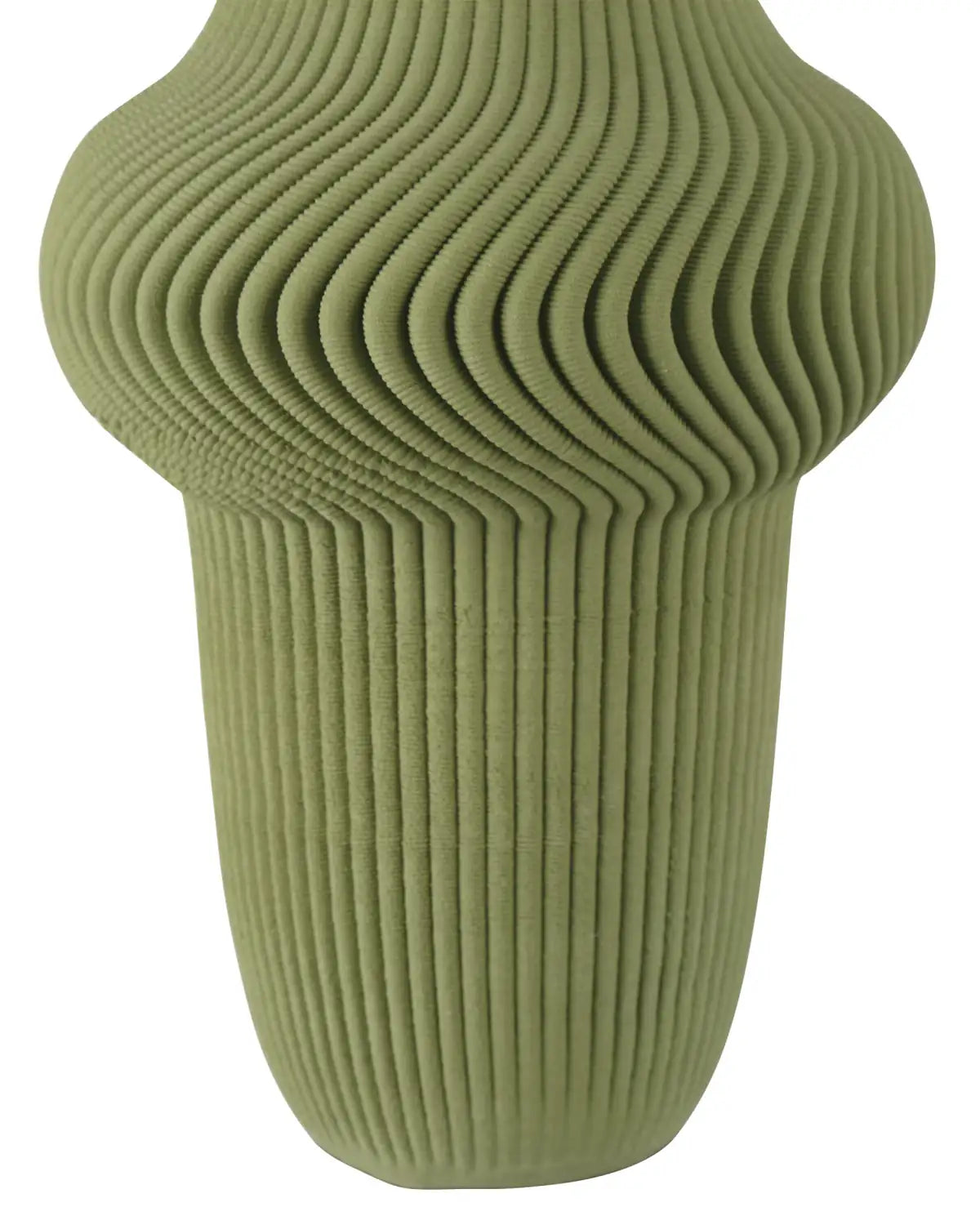 CURREY & COMPANY GREEN PLISSE VASE - Decorative Accents