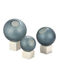 CURREY & COMPANY FRESNO BLUE ORB SET OF 3 - Decorative Accents