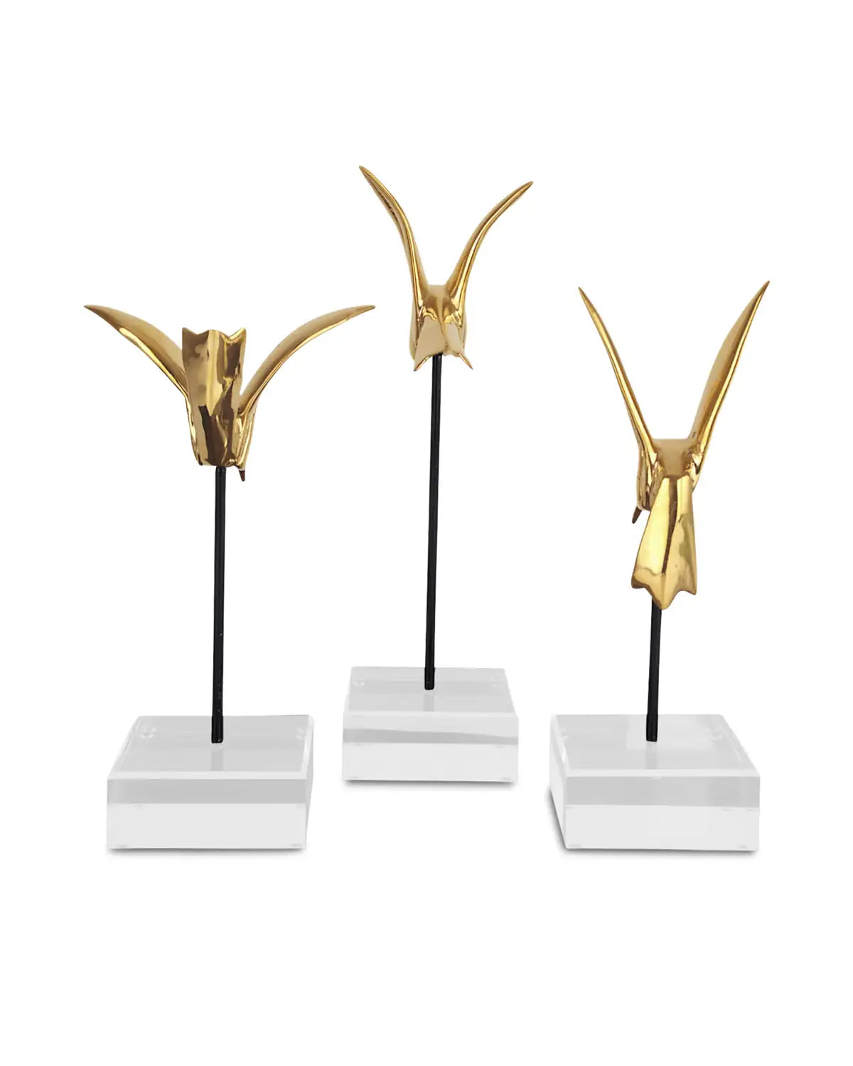 CURREY & COMPANY HUMMINGBIRDS SET OF 3 - Decorative Accents