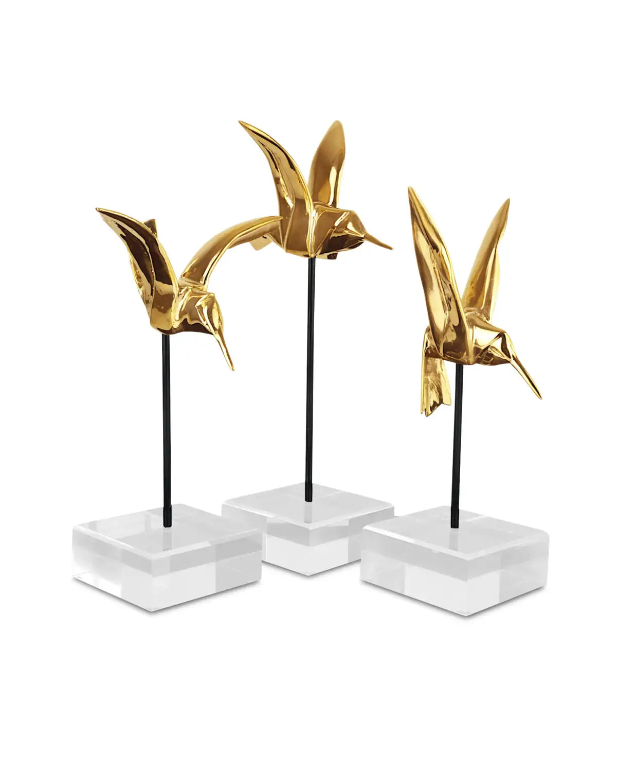 CURREY & COMPANY HUMMINGBIRDS SET OF 3 - Decorative Accents