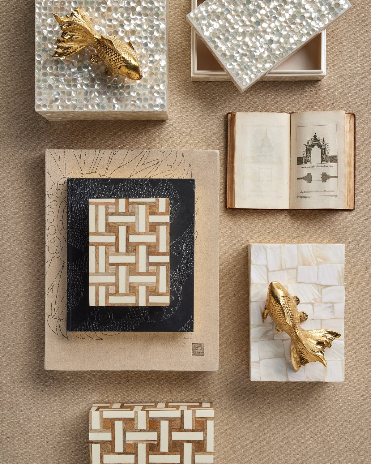 CURREY & COMPANY CASEY MOTHER OF PEARL BOX - Decorative Accents