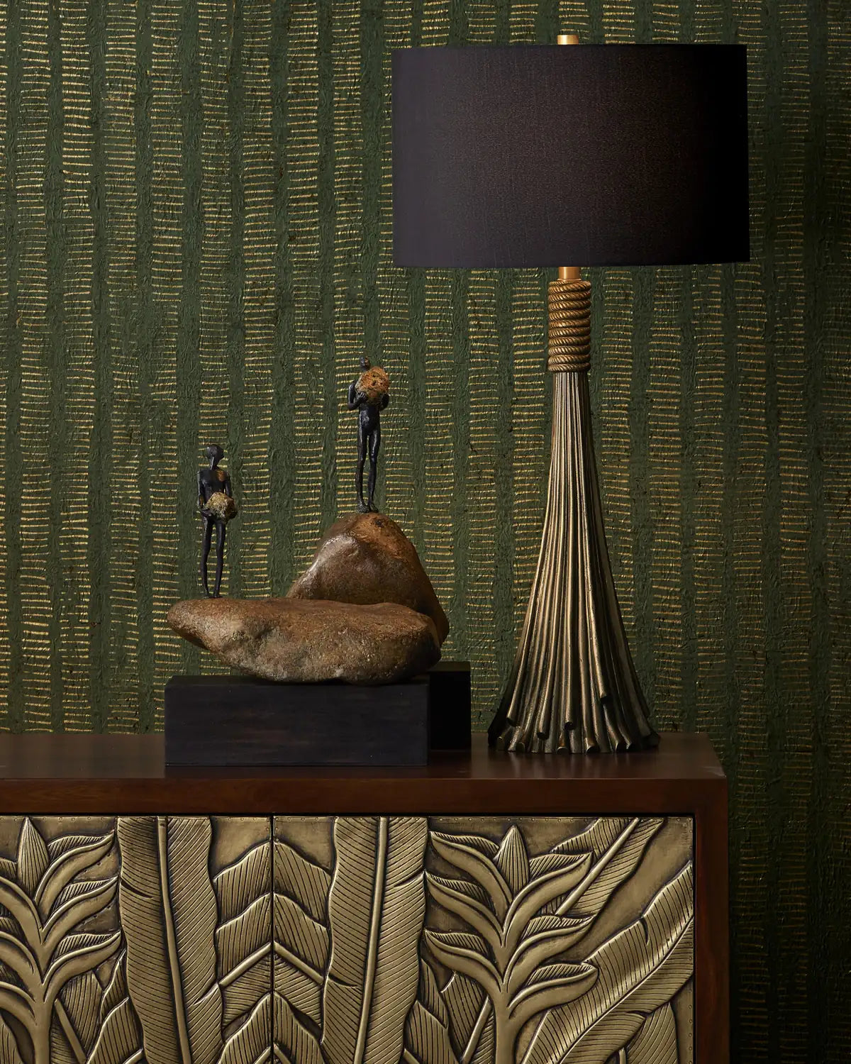 CURREY & COMPANY MAN ON ROCK - Decorative Accents