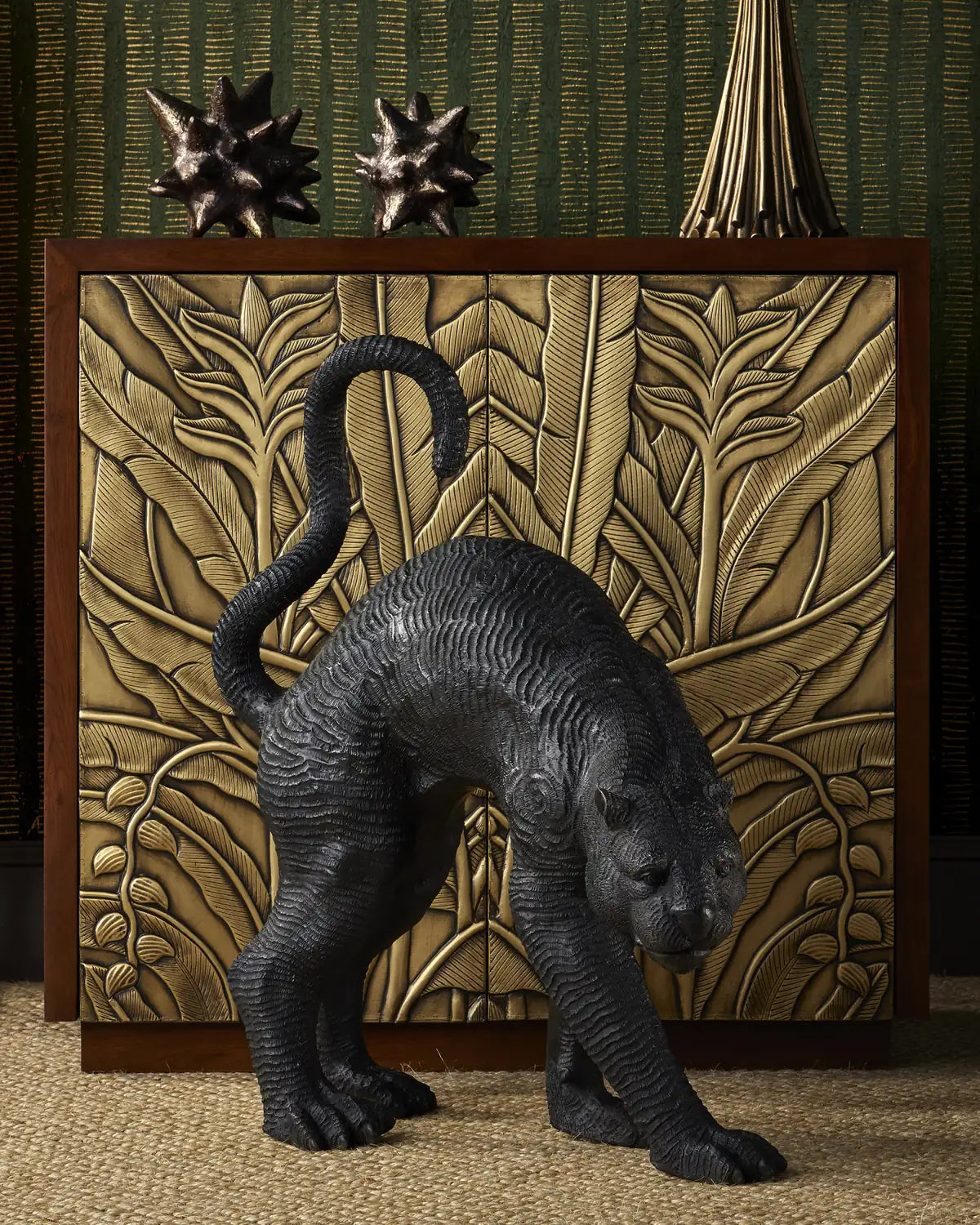 CURREY & COMPANY STANDING PANTHER - Decorative Accents