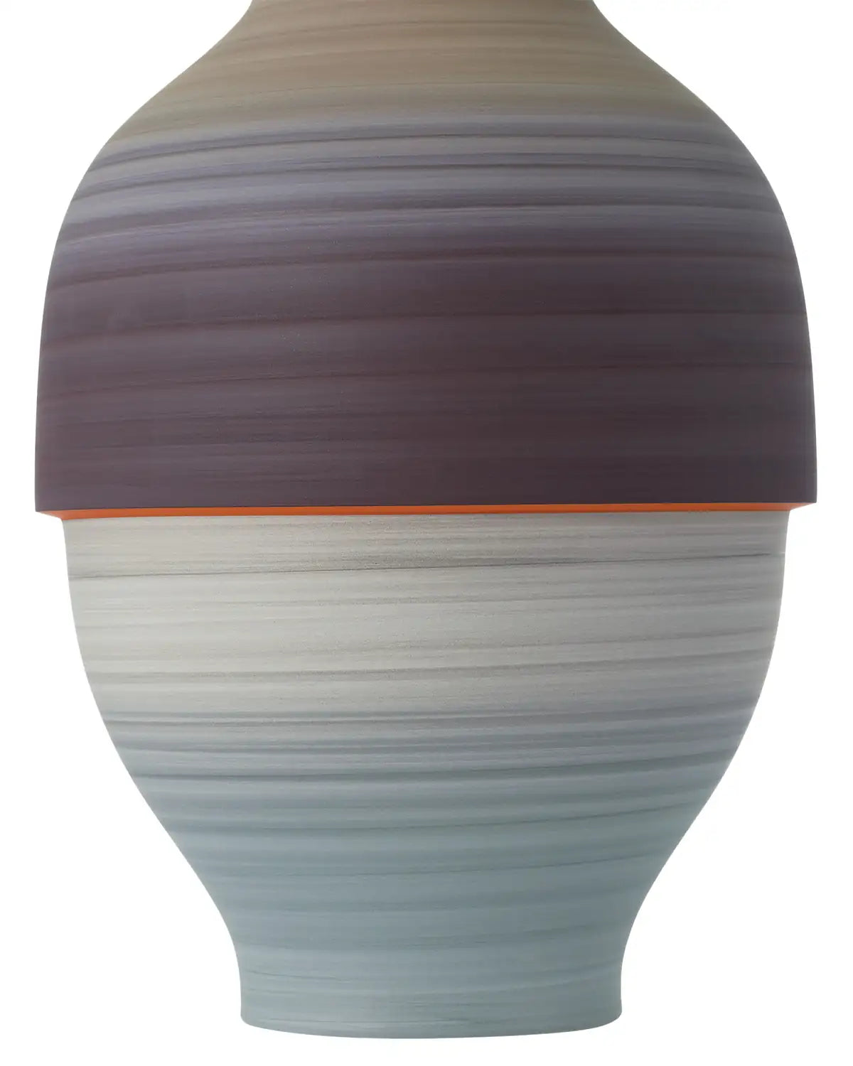 CURREY & COMPANY HAPPY 80'S GRAY BEIGE ORANGE & BLUE VASE SET OF 3 - Decorative Accents