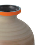 CURREY & COMPANY HAPPY 80'S GRAY BEIGE ORANGE & BLUE VASE SET OF 3 - Decorative Accents