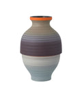 CURREY & COMPANY HAPPY 80'S GRAY BEIGE ORANGE & BLUE VASE SET OF 3 - Decorative Accents