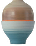 CURREY & COMPANY HAPPY 80'S GRAY BEIGE ORANGE & BLUE VASE SET OF 3 - Decorative Accents