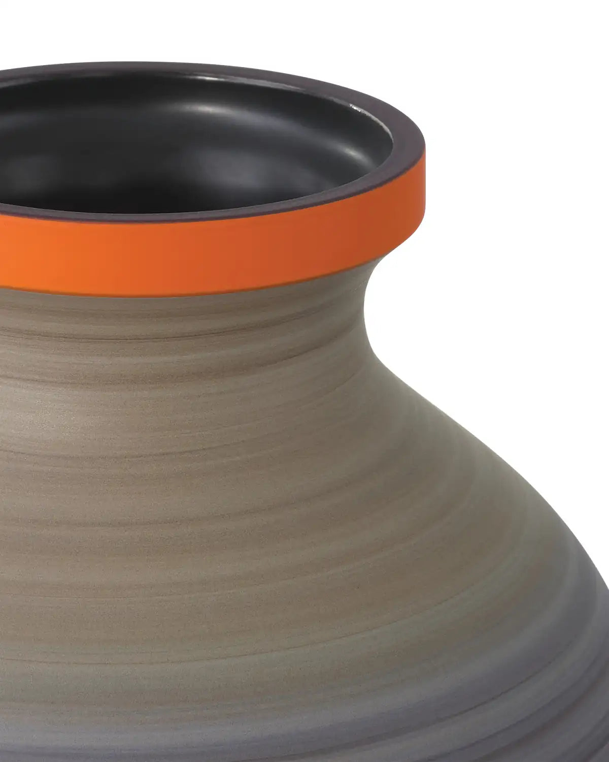CURREY & COMPANY HAPPY 80'S GRAY BEIGE ORANGE & BLUE VASE SET OF 3 - Decorative Accents