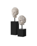 CURREY & COMPANY VENUS HEAD ON STAND SET OF 2 - Decorative Accents