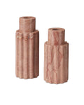 CURREY & COMPANY PENROSE PINK CANDLE HOLDER SET OF 2 - Decorative Accents