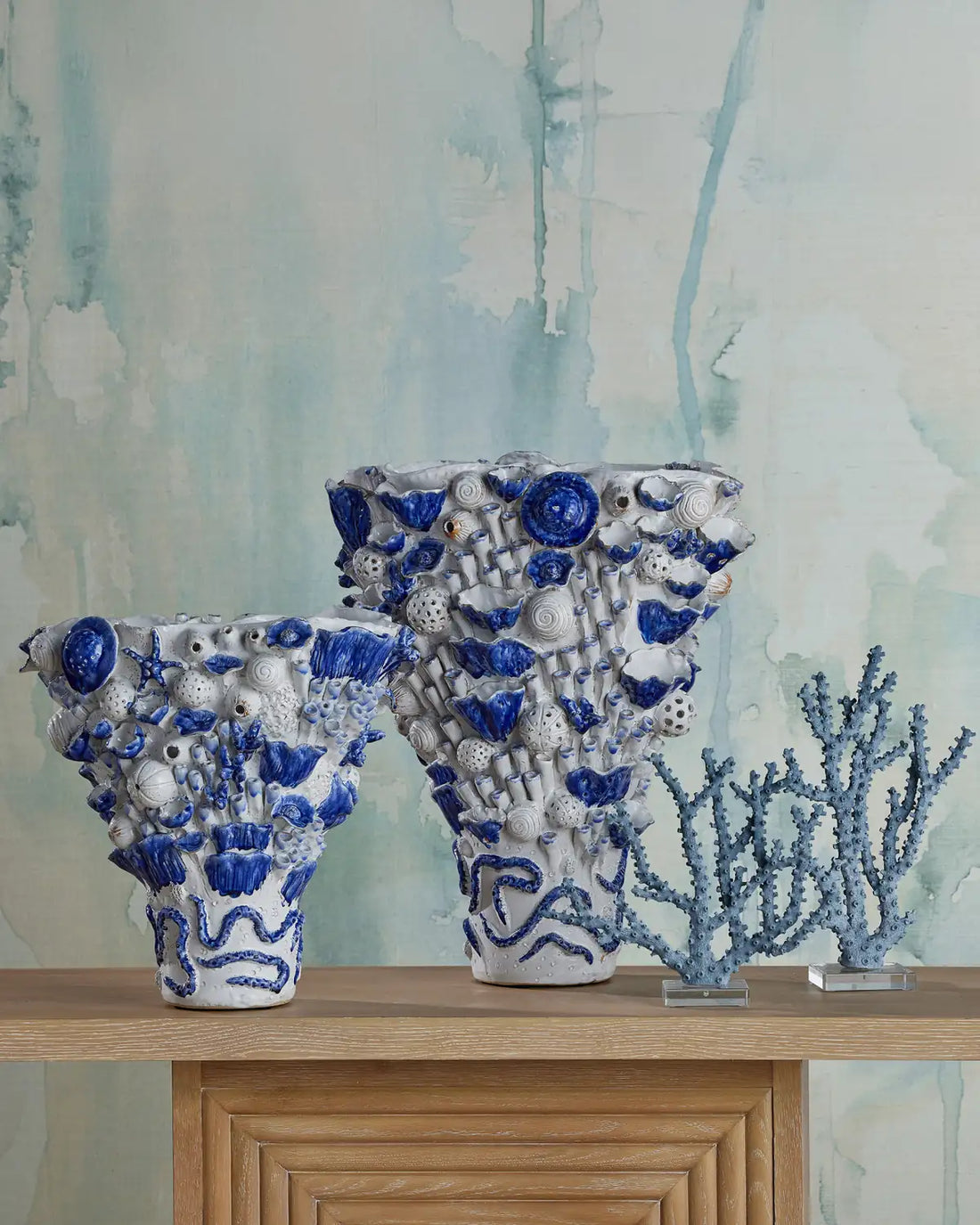 CURREY & COMPANY CORAL REEF VASE - Decorative Accents