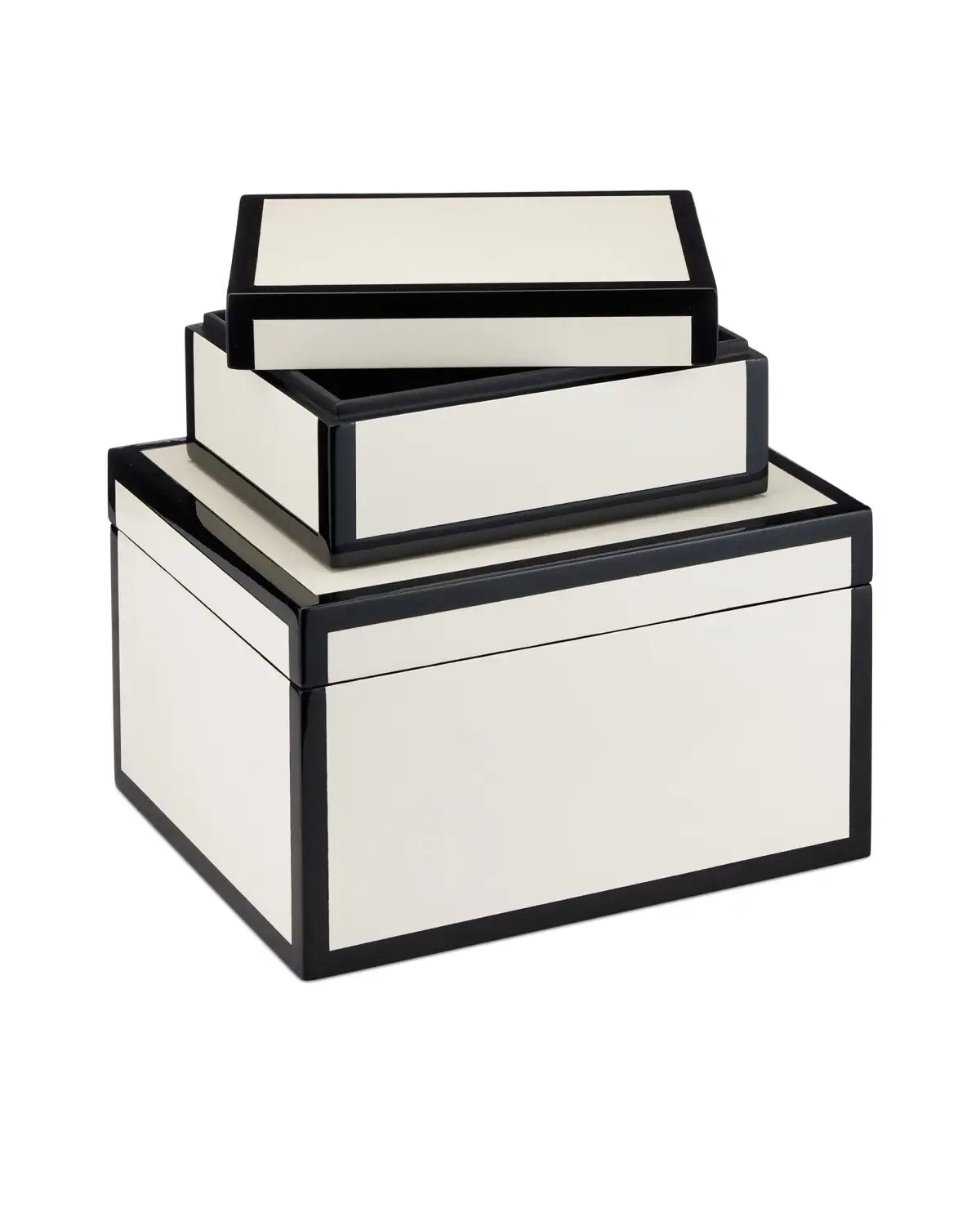 CURREY & COMPANY LACQUER BOX SET OF 2 - Decorative Accents