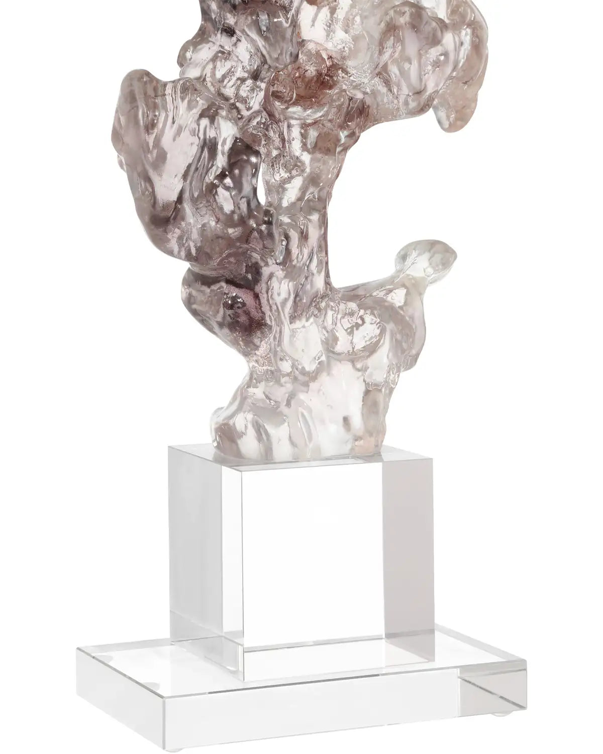 CURREY & COMPANY FAUX ROCK CRYSTAL SCULPTURE - Decorative Accents