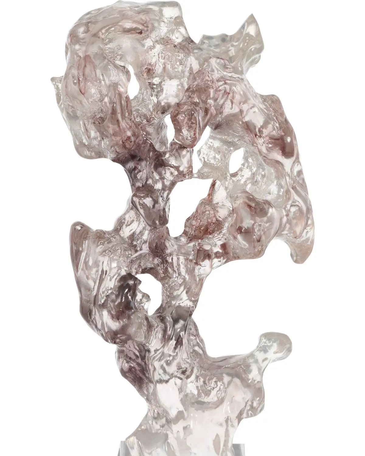 CURREY & COMPANY FAUX ROCK CRYSTAL SCULPTURE - Decorative Accents