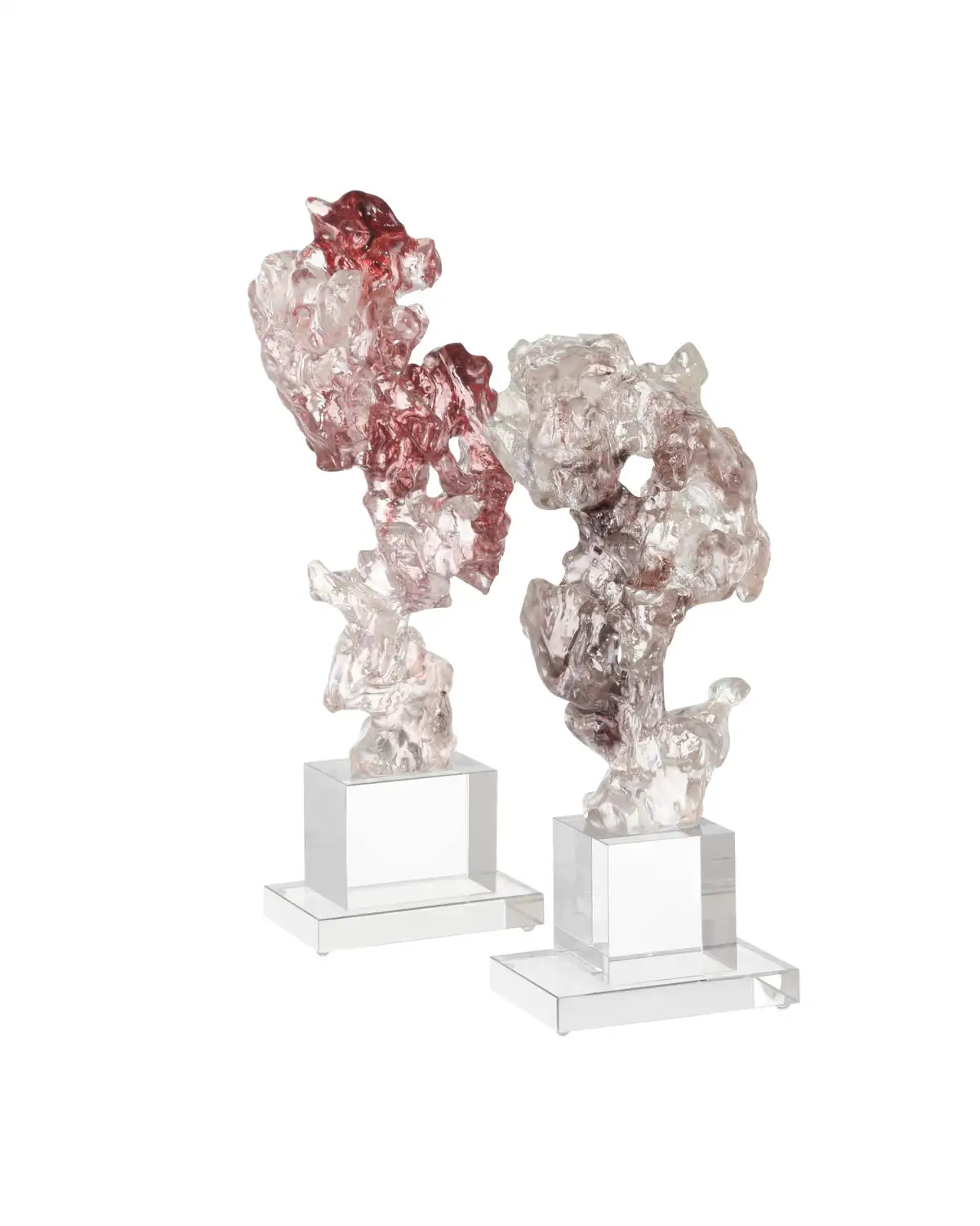 CURREY & COMPANY FAUX ROCK CRYSTAL SCULPTURE - Decorative Accents