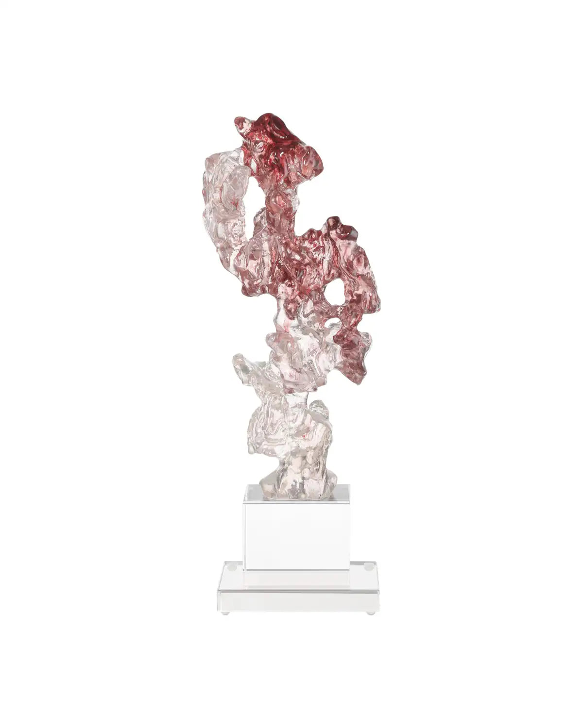CURREY & COMPANY FAUX ROCK CRYSTAL SCULPTURE - Decorative Accents