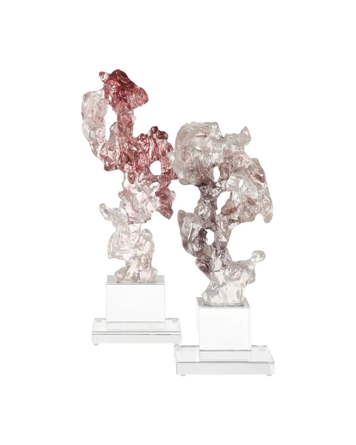 CURREY & COMPANY FAUX ROCK CRYSTAL SCULPTURE - Decorative Accents