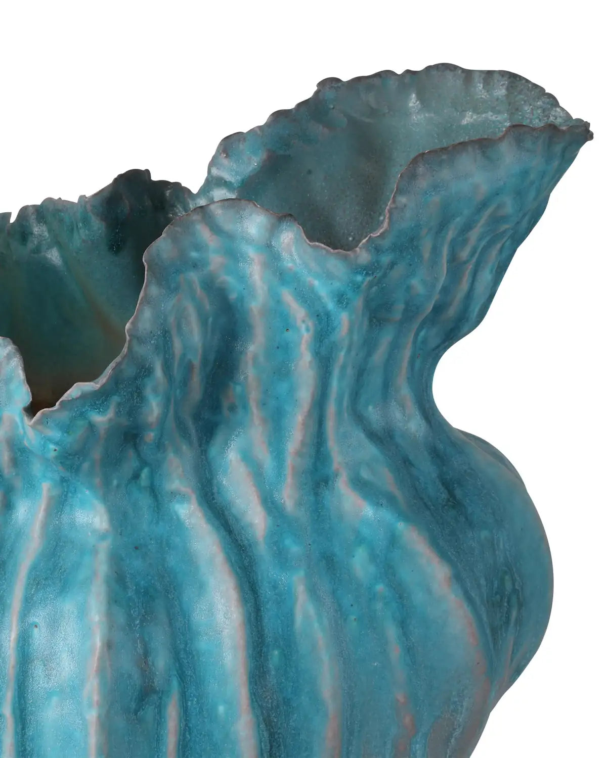 CURREY & COMPANY FLYING SILK BLUE VASE - Decorative Accents