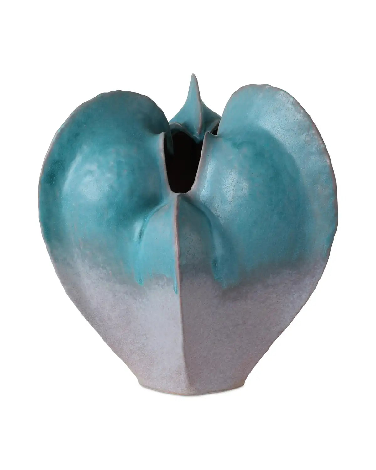 CURREY & COMPANY FREE-FORM BLUE VASE - Decorative Accents