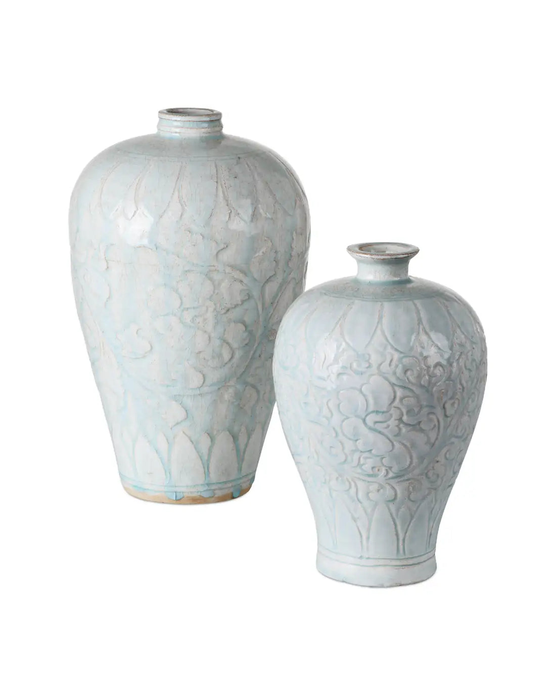 CURREY & COMPANY NANJING LIGHT BLUE VASES SET OF 2 - Decorative Accents
