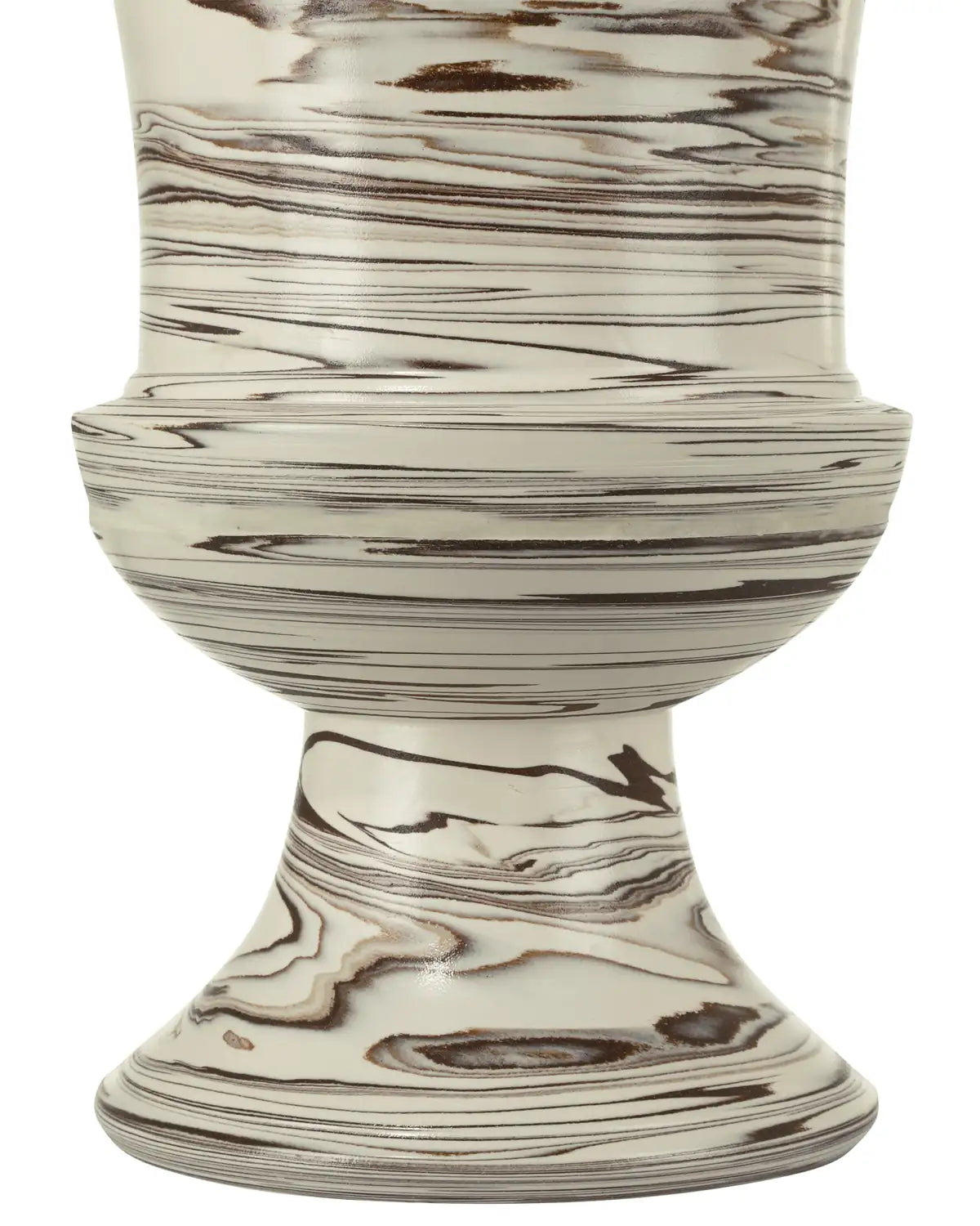 CURREY & COMPANY JEJUNE BEIGE FOOTED VASE - Decorative Accents