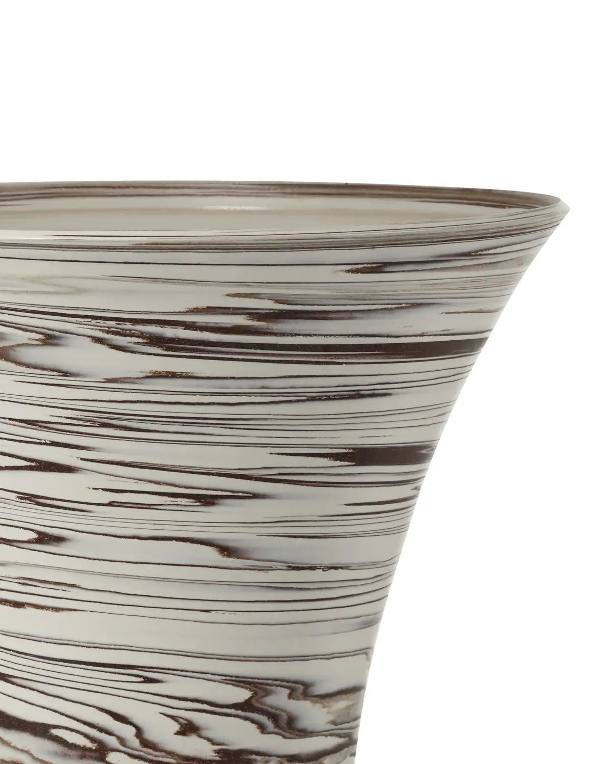 CURREY & COMPANY JEJUNE BEIGE FOOTED VASE - Decorative Accents