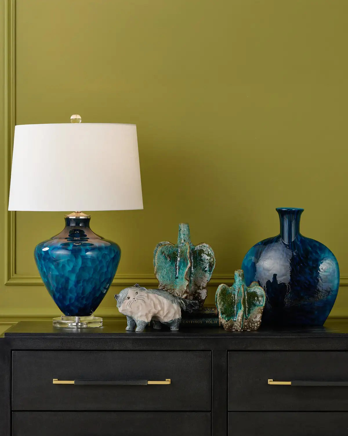 CURREY & COMPANY PAVONINI VASE - Decorative Accents