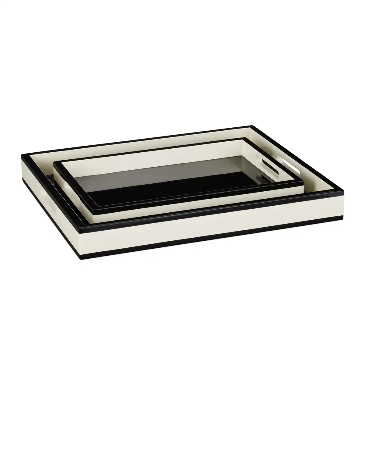 CURREY & COMPANY LACQUER TRAY SET OF 2 - Decorative Accents